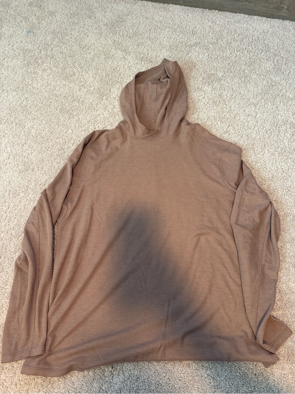 lululemon athletica Brown Waffle-Knit Hooded Top